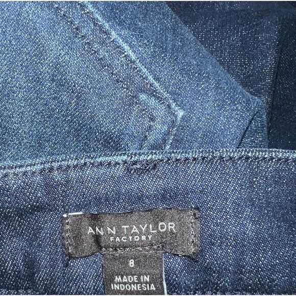 ANN TAYLOR Factory Jeans Women's Size 8 Blue Stretchy 5-pocket Skinny Jean - Picture 5 of 5